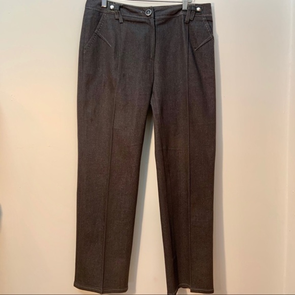 Lucien Daunois Italian Gray Silver Pants Size 8